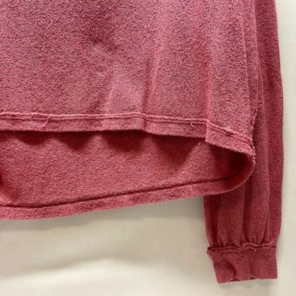 We The Free Stay With Me Hacci Top Women's Small Raspberry Pink Long Sleeve GUC - Picture 7 of 10